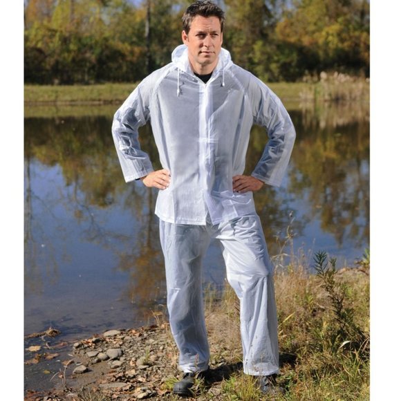 PVC 2-Piece Rain Suit Raincoat Overall- 2XL - Picture 1 of 1